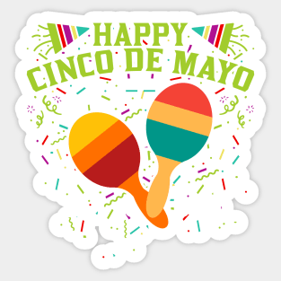 Cinco de Mayo Maracas Sticker